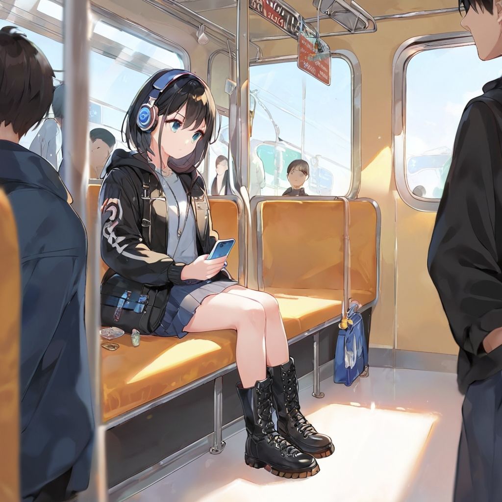 サンプル画像3:痴●電車 痴●した男を奴●チンポにする(おまたのテント) [d_468765]