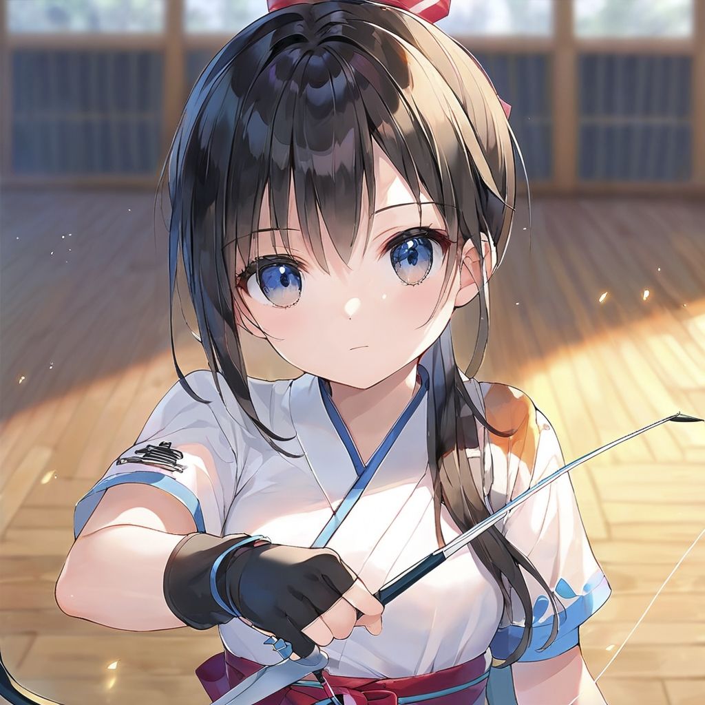 サンプル画像4:弓道少女 チンポを射貫く(おまたのテント) [d_468778]