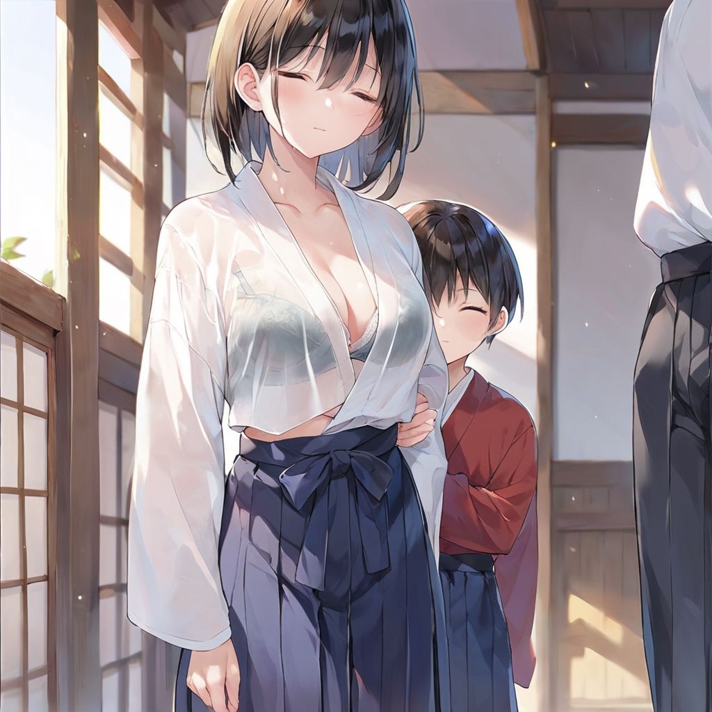 サンプル画像5:弓道少女 チンポを射貫く(おまたのテント) [d_468778]