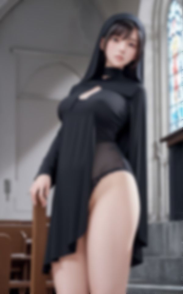 サンプル画像3:H大好き淫乱巨乳シスターの淫らなポーズ画像集(AIおとは) [d_468839]