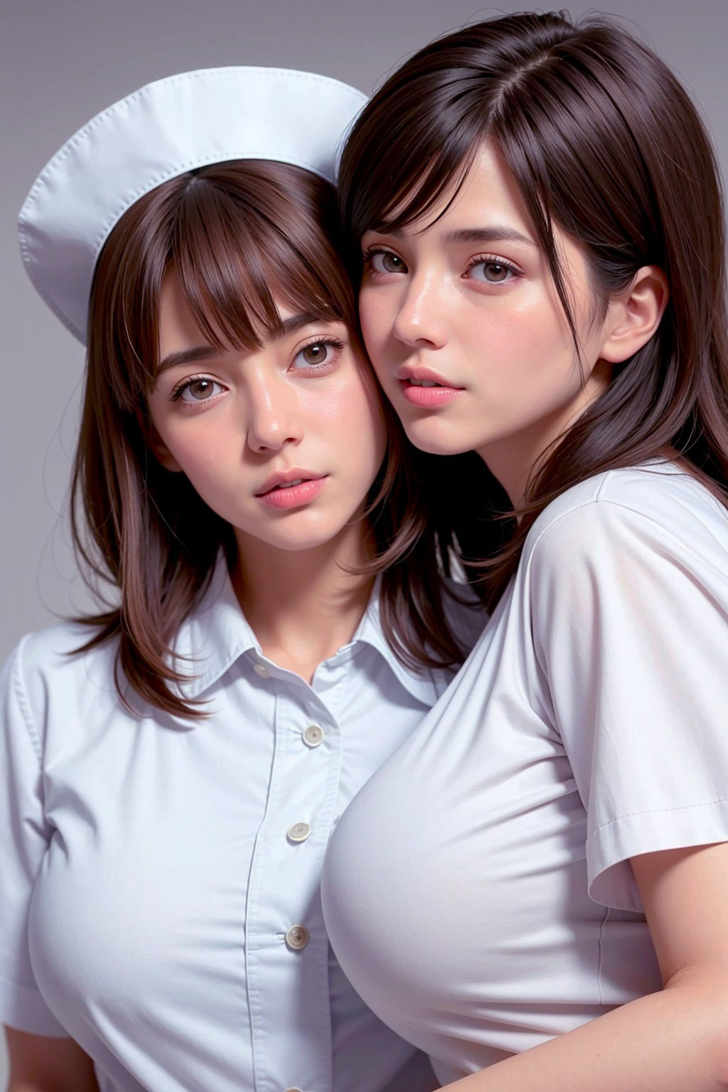 サンプル画像5:【113枚！】巨乳レズのキス事情【AI美女グラビア写真集】(ZYUMOMO) [d_468852]