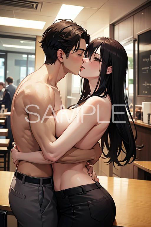 サンプル画像1:秘められた会議室 〜残業中の二人だけの時間〜(愛だろAi) [d_468874]