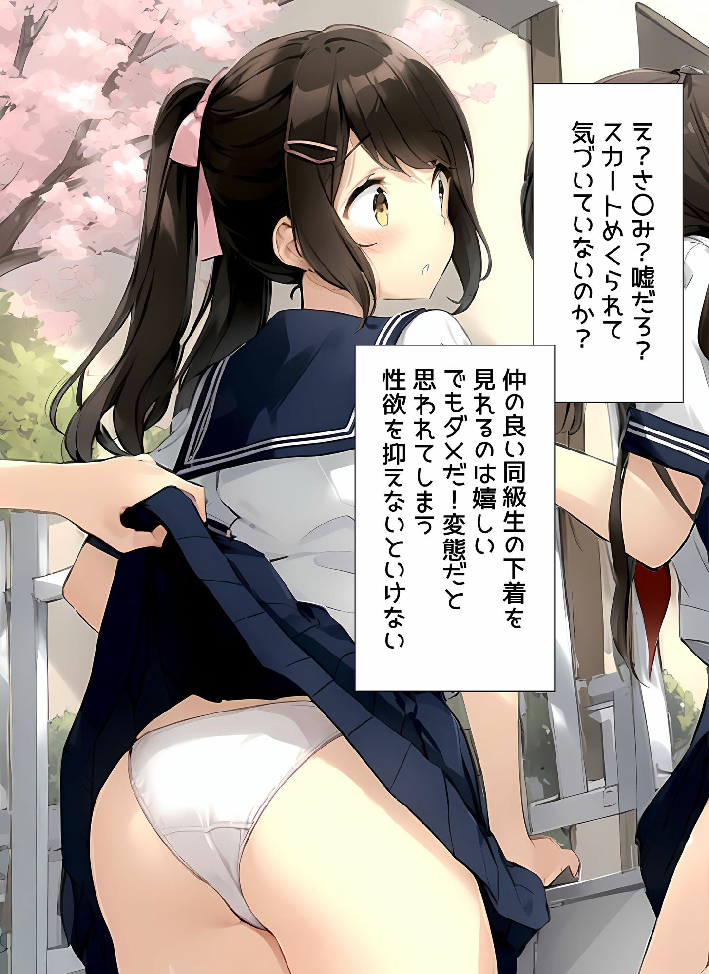 サンプル画像3:僕は校門前でパンティチェックしないと校則違反になる意味がわからない(日替わりさん) [d_469099]