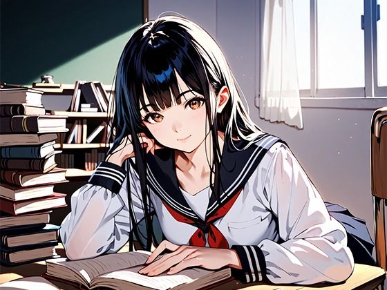 サンプル画像1:清楚なのに簡単にやらせてくれると噂の美少女図書委員の真相を確かめに行ってみた。(焼肉ショコラティエ) [d_469123]