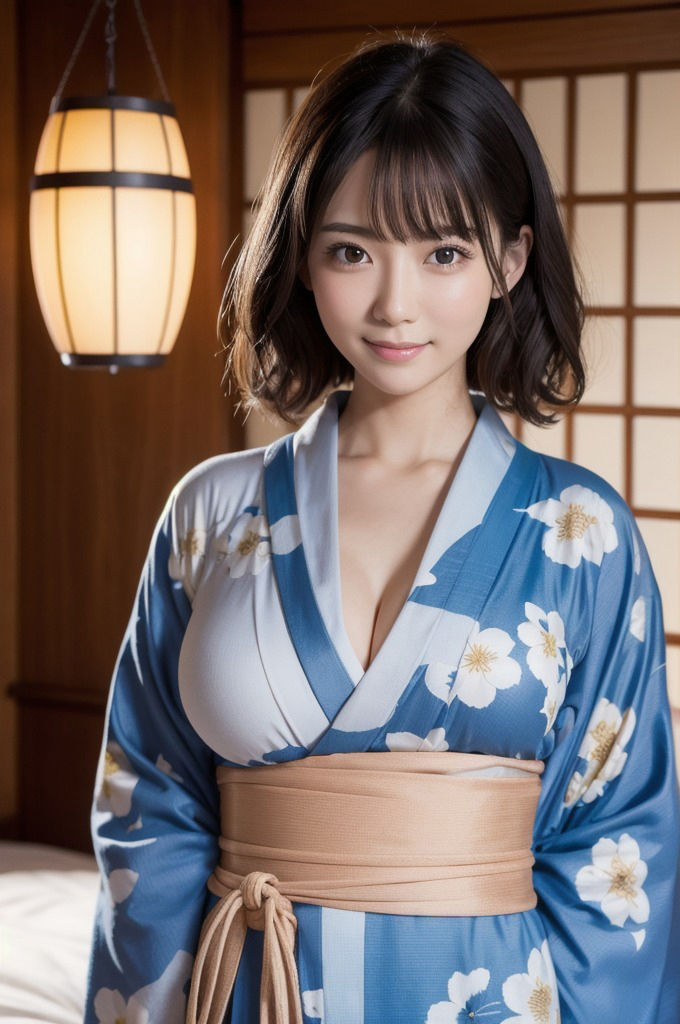 清楚な和服美女が夜は布団で乱れる_グラビア写真集のサンプル画像 6