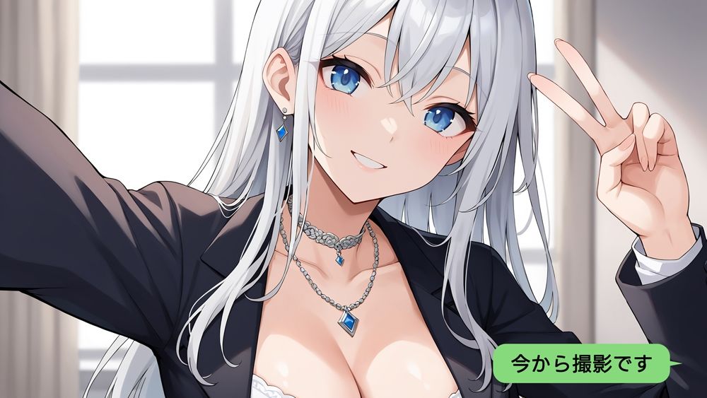 サンプル画像2:27万フォロワー！シルバーヘア美少女の秘密撮影会！(御一堂) [d_469223]