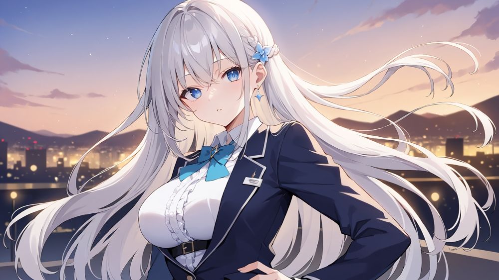 サンプル画像3:27万フォロワー！シルバーヘア美少女の秘密撮影会！(御一堂) [d_469223]