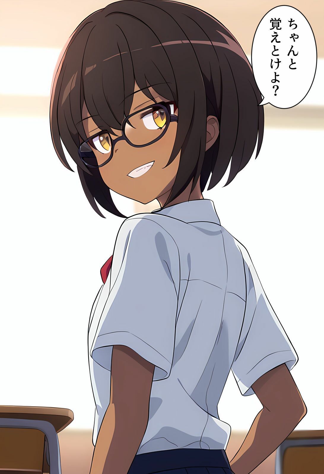 サンプル画像1:ホカホカ先輩いただきます(褐色眼鏡工房) [d_469227]