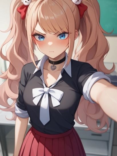 サンプル画像1:ダンガンロンパの江ノ島盾子から送られてきた自撮り写真(自撮りサークル  イカスミ工房) [d_469249]