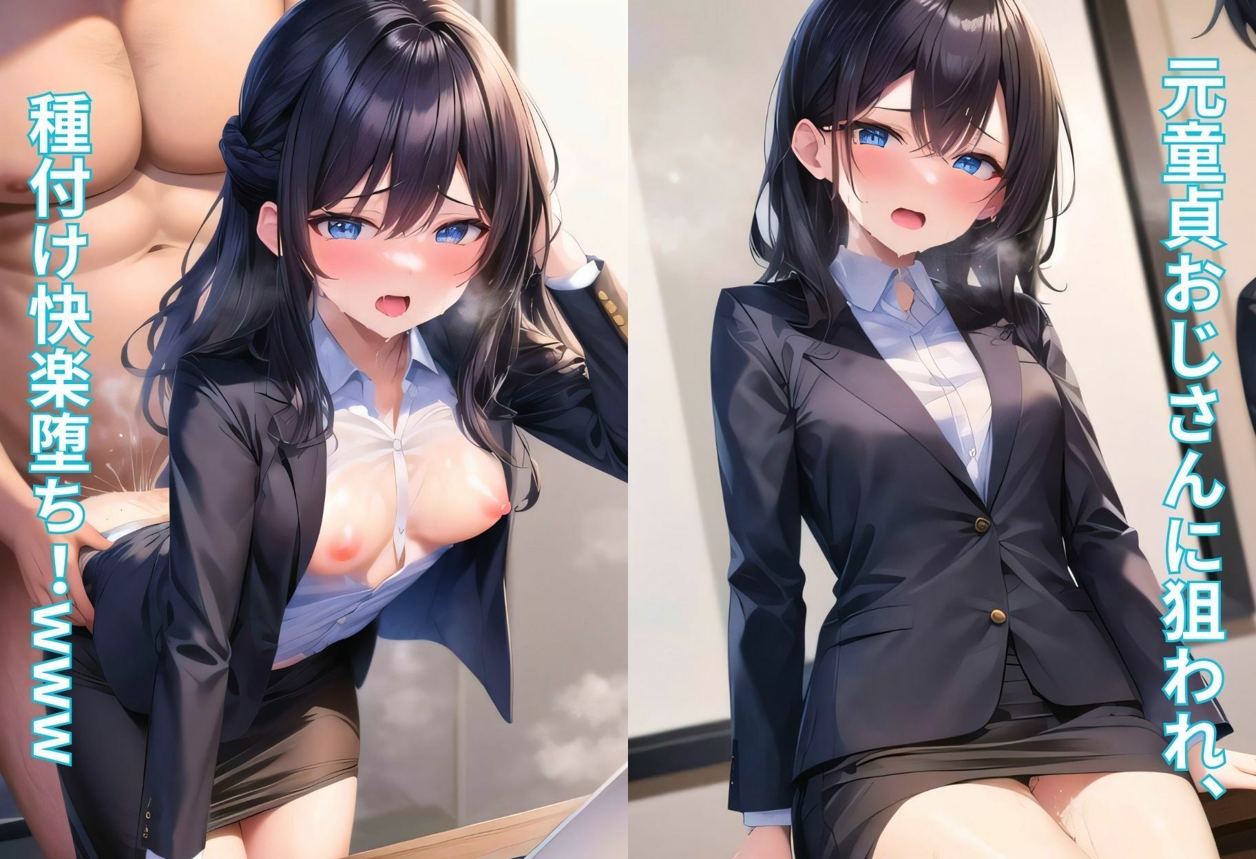 サンプル画像3:女子大出身の新卒ちゃんが上司に食われてた件〜愛嬌がある24卒黒髪美少女編〜(イケメン部下と入れ替わってヤリたい放題な件) [d_469472]