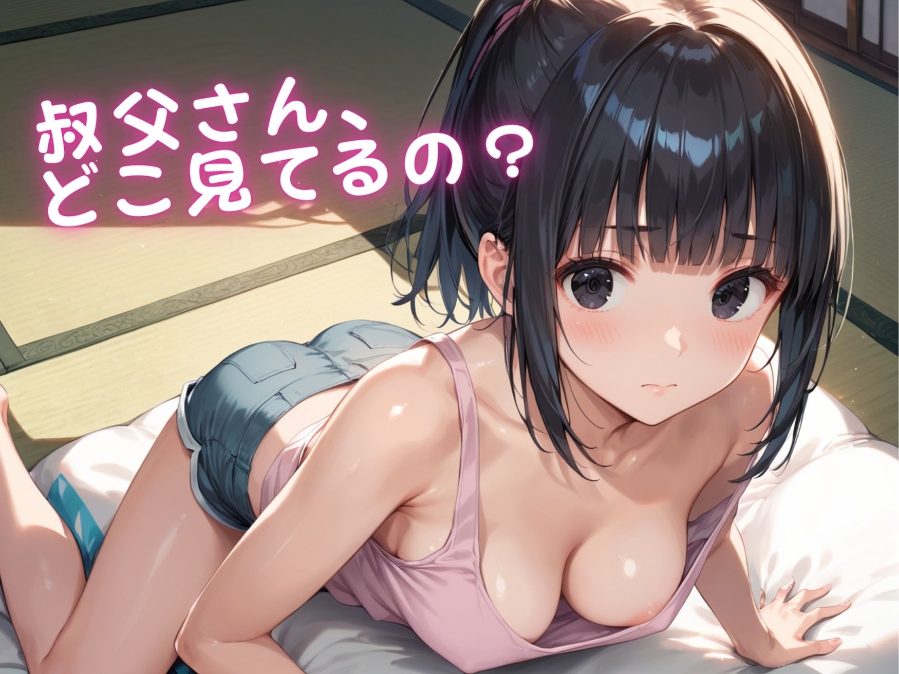 サンプル画像1:【ねぇ、どこ見てるの？】夏休みに遊びに来た姪っ子の胸元が無防備で、ちんちんイライラ大暴走(夢と希望がチラチラリズム) [d_469526]