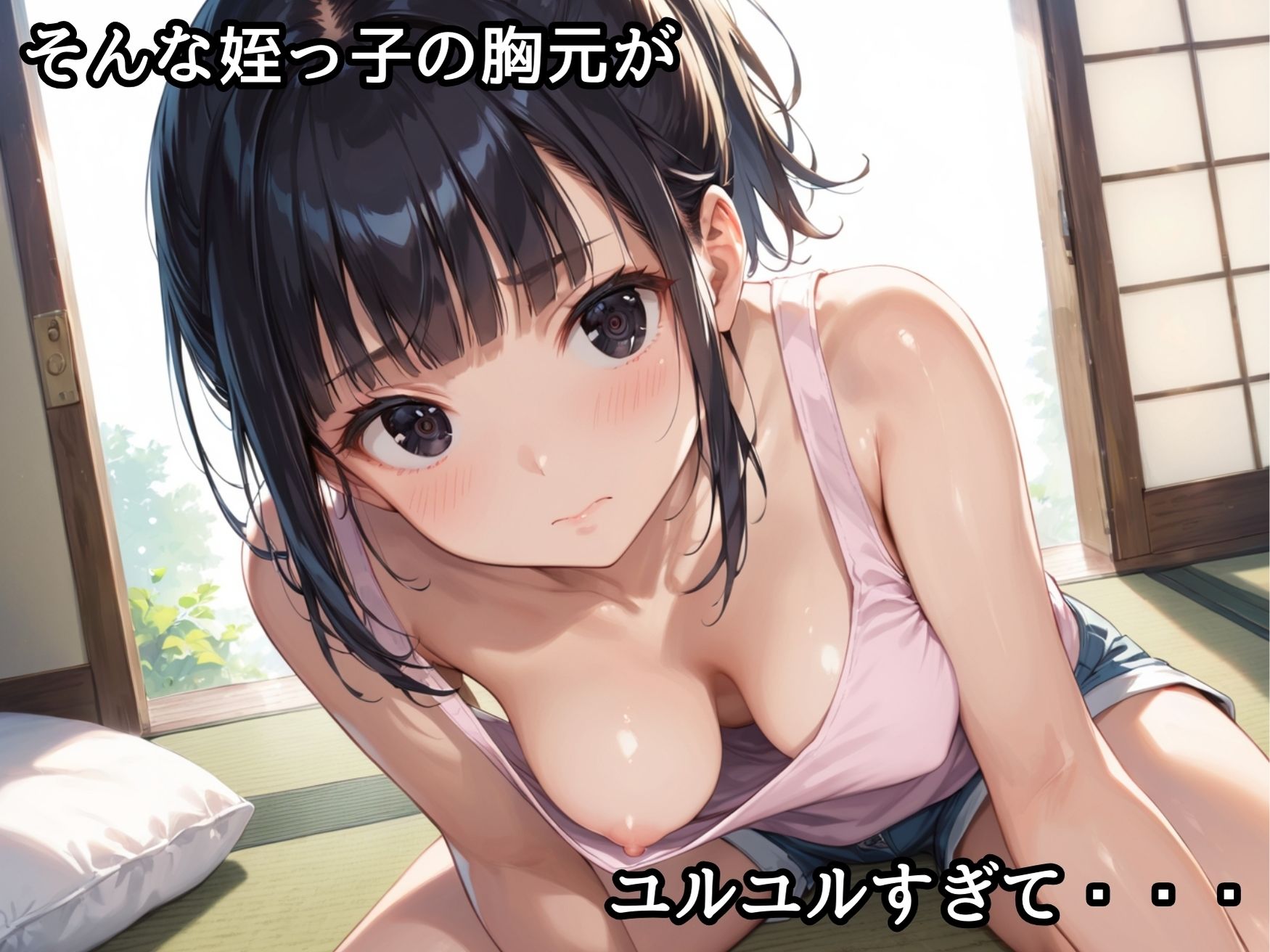 サンプル画像3:【ねぇ、どこ見てるの？】夏休みに遊びに来た姪っ子の胸元が無防備で、ちんちんイライラ大暴走(夢と希望がチラチラリズム) [d_469526]