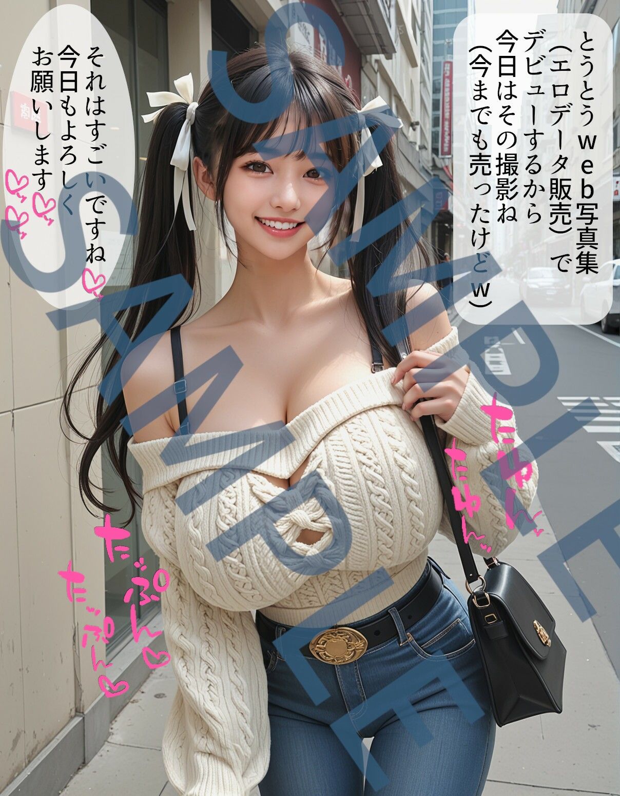 サンプル画像1:ミニスカセーラー服に黒スト絶対領域でグラビア撮影してるツインテが似合う現役J系の爆乳πズリフェラ大量顔射ぶっかけ(KAWAII HENTAI Lab) [d_469550]