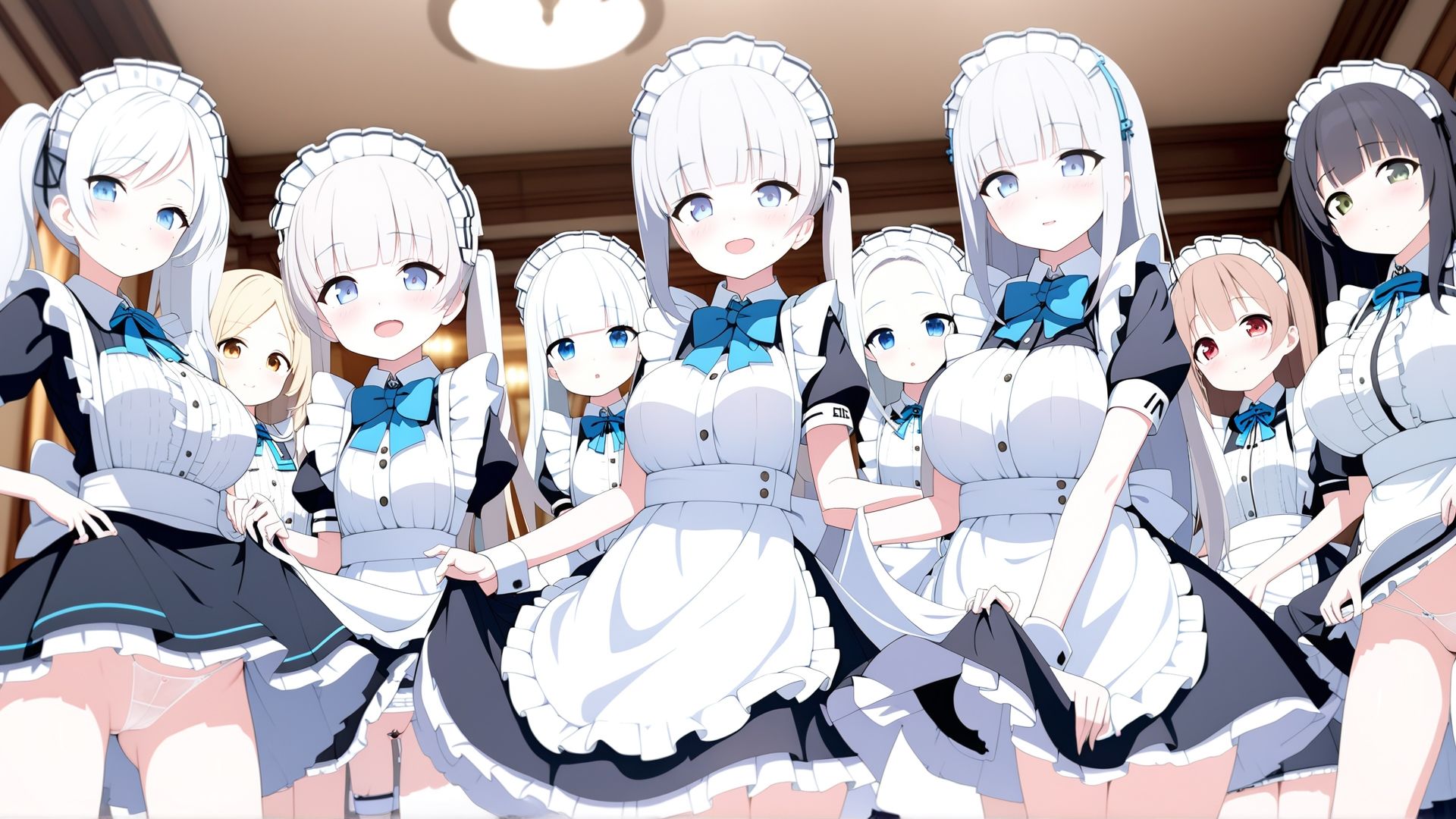 サンプル画像3:AIキャラ素材集2 アニメチックでエッチなメイド(AIいらすと屋) [d_469642]