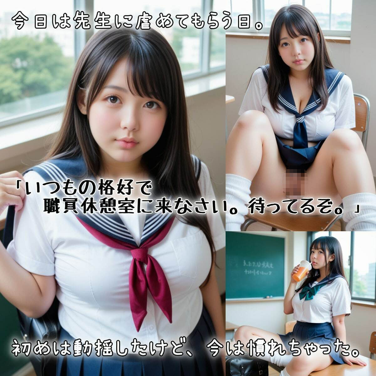 サンプル画像1:ケツ穴ブルマ〜ムッチリ地味女は剛毛尻毛。放課後、職員休憩室に来なさい〜(ぷよんぷよんスライム) [d_470011]