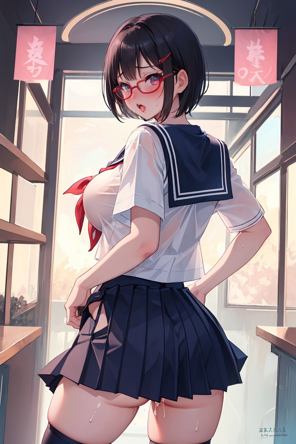 サンプル画像2:えちえちなショート眼鏡っ子でシコってみませんか？？(えちえちむふふご) [d_470262]