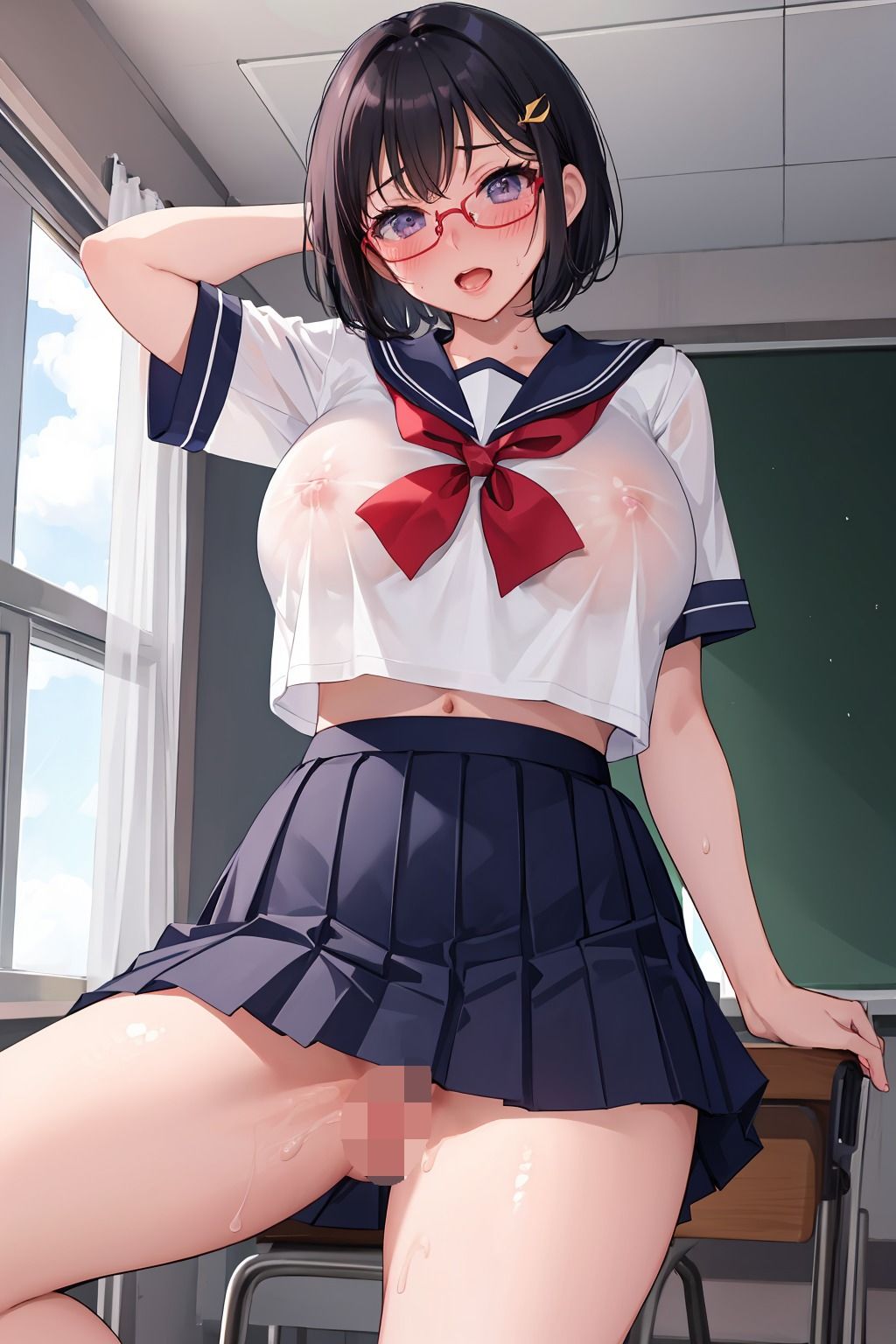 サンプル画像3:えちえちなショート眼鏡っ子でシコってみませんか？？(えちえちむふふご) [d_470262]