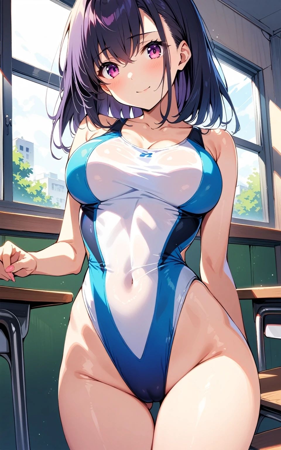 サンプル画像3:【R18】【美少女研究本】黒髪女子生徒編(画像生成マン) [d_470386]