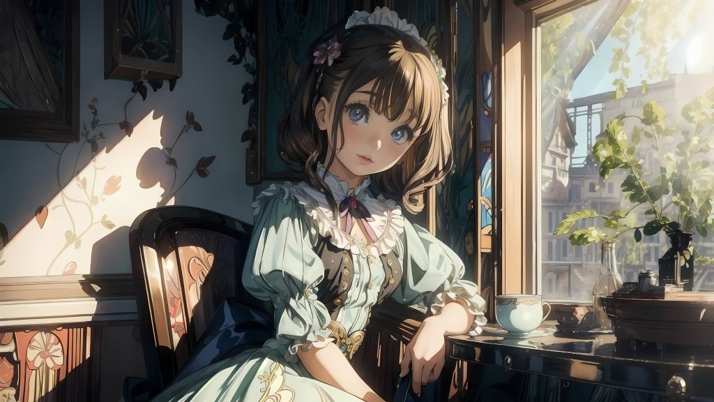 サンプル画像3:ロ○ィタとアールヌーボー(こがねトワイライト) [d_470472]