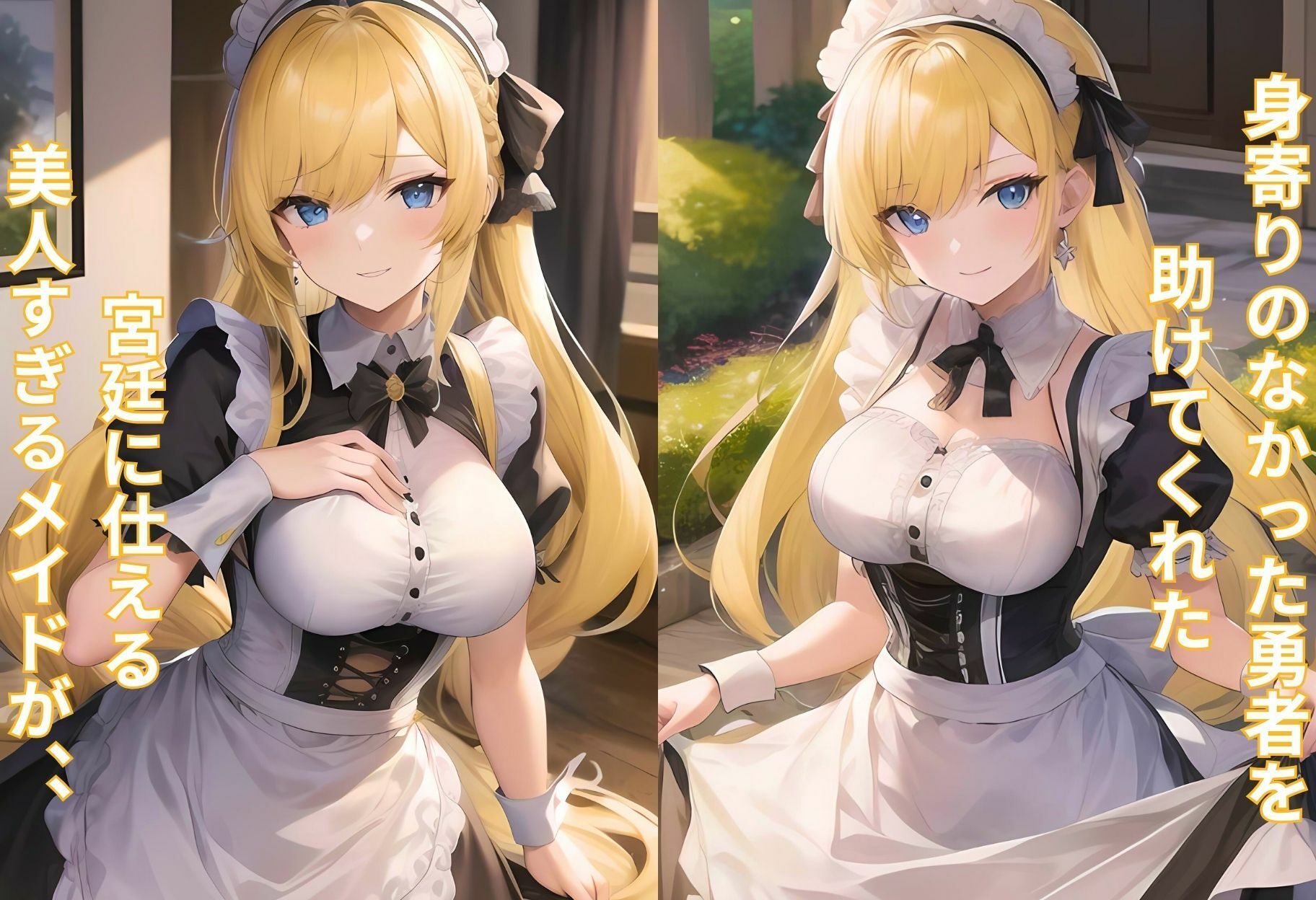 サンプル画像2:宮廷に仕えるメイドがチン棒に服従した件〜真面目なブロンド美女編〜(転生したら種付け勇者だった件) [d_470740]