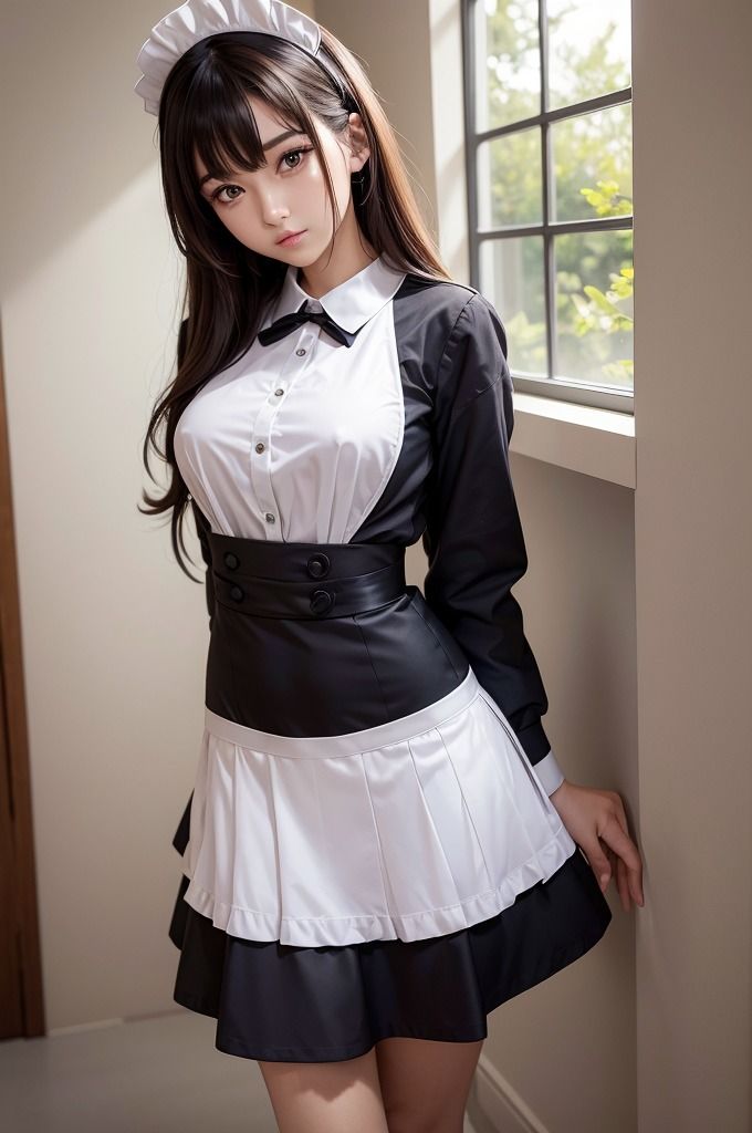 サンプル画像3:【いいなり痴女メイド特集】AI美女グラビア写真集(夢幻イメージ) [d_470783]