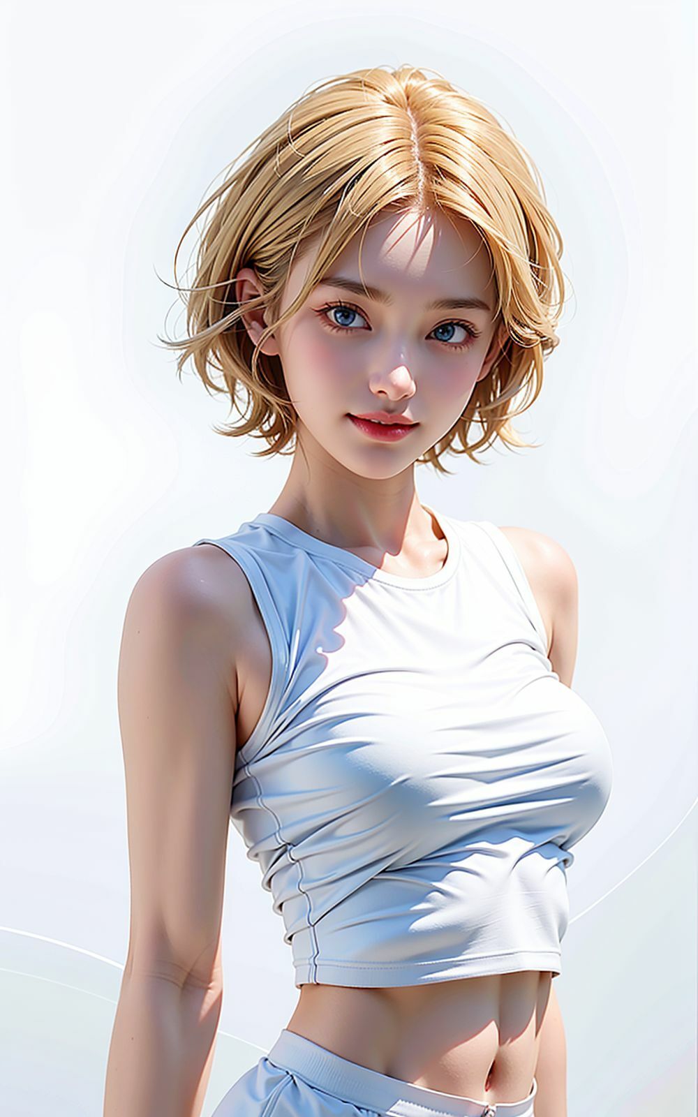 サンプル画像2:白いアスリート(AI ヤン) [d_470807]