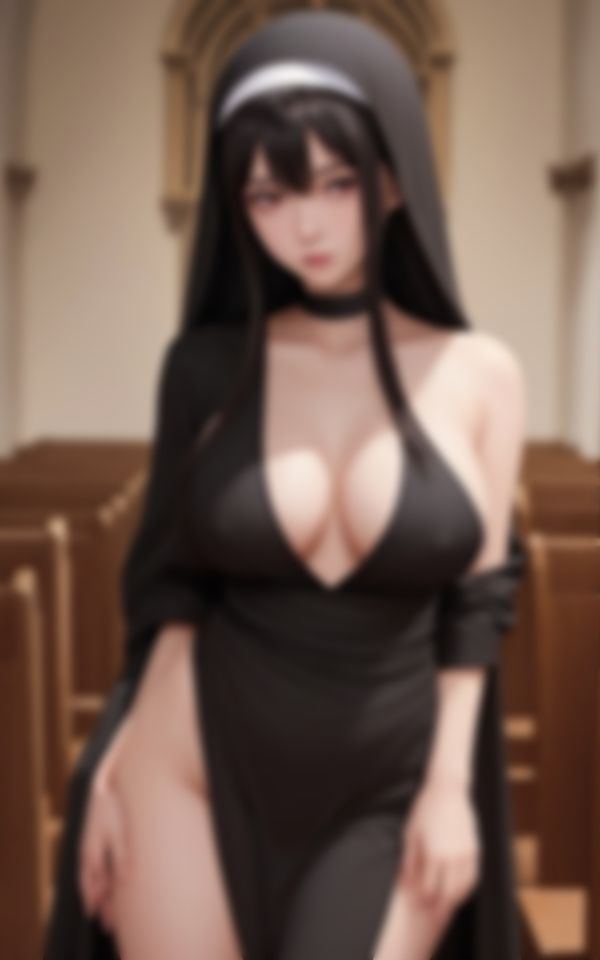 サンプル画像2:エチエチ淫らな巨乳シスターの挑発的淫乱ポーズ集(妄想AI美女) [d_471030]