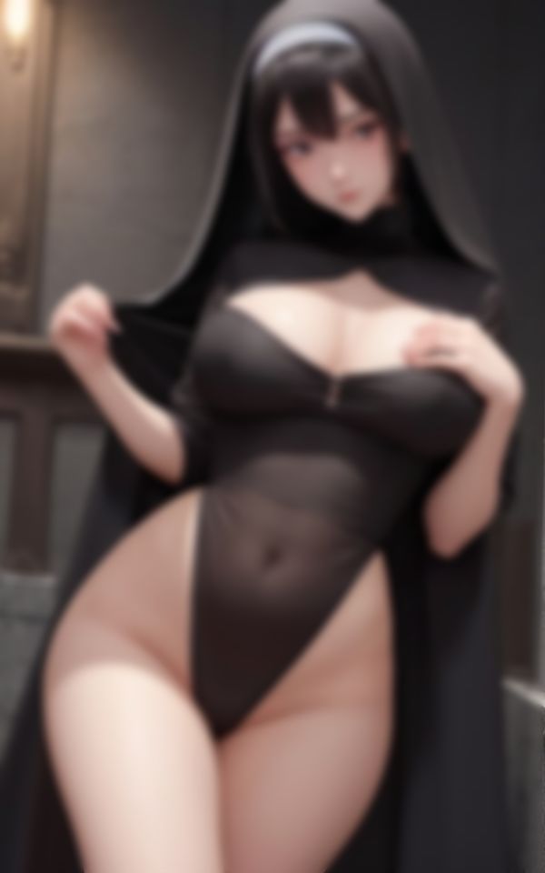 サンプル画像4:エチエチ淫らな巨乳シスターの挑発的淫乱ポーズ集(妄想AI美女) [d_471030]