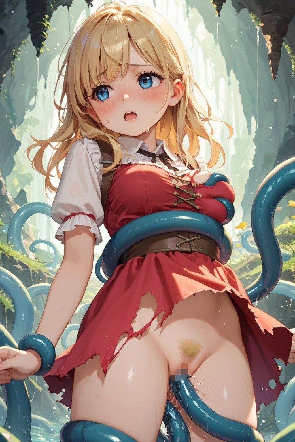 サンプル画像1:触手と戯れる少女(ツンドラ) [d_471099]