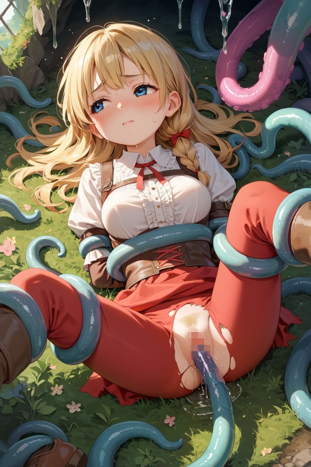 サンプル画像4:触手と戯れる少女(ツンドラ) [d_471099]