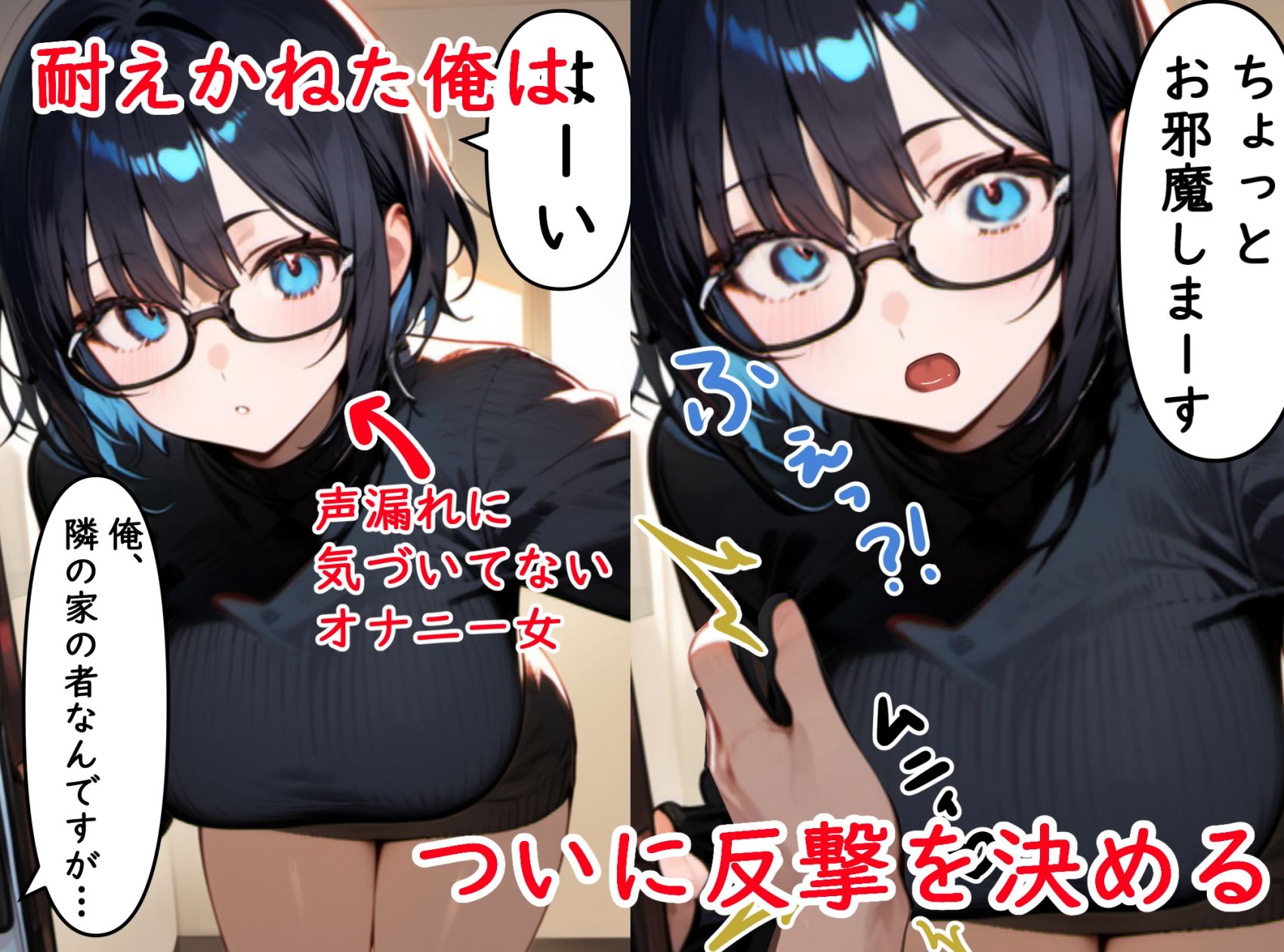 サンプル画像2:隣の家の喘ぎ声がうるさかったので押しかけてオナホにした話(嗜好探索隊) [d_471168]