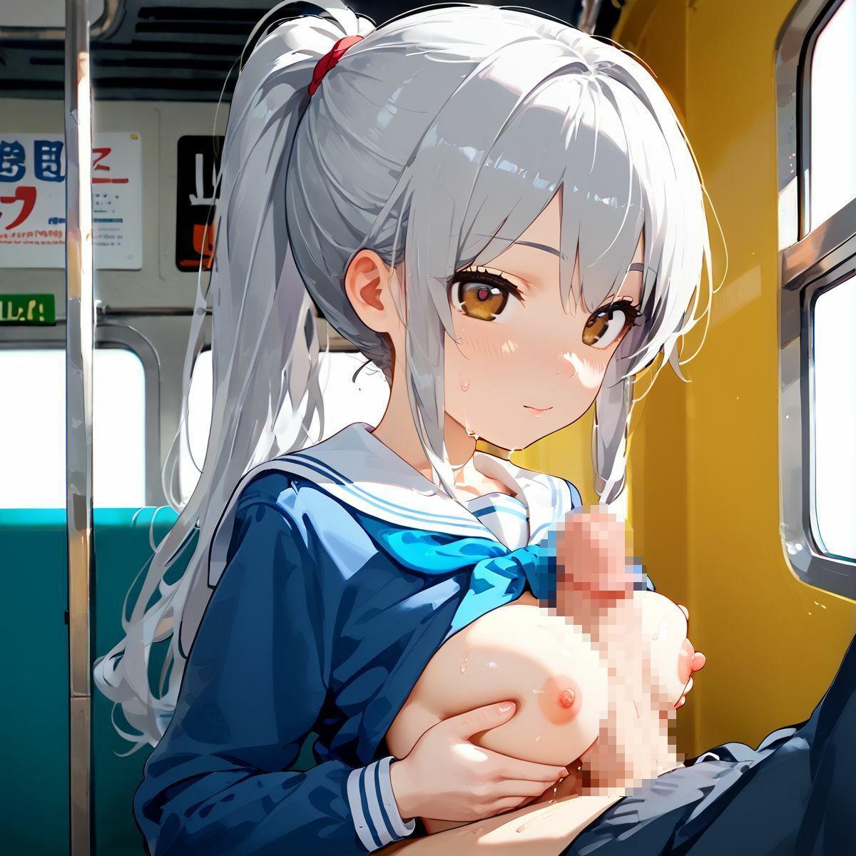 サンプル画像2:ちっぱい娘、電車痴●に沼る02(ロリもち) [d_471237]