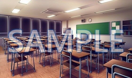 サンプル画像3:【背景素材】教室（6175_bg01）【時間差分あり】(XERO) [d_471252]