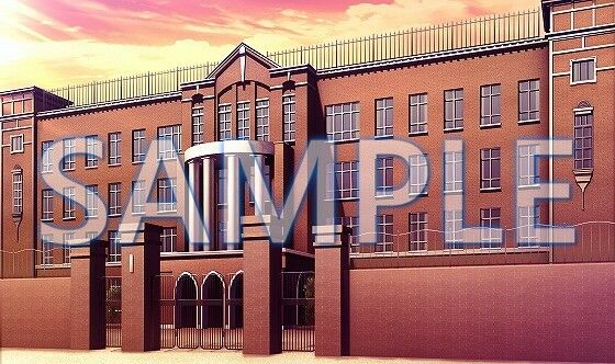 サンプル画像2:【背景素材】学園 外観（閉門）（6175_bg03a）【時間差分あり】(XERO) [d_471257]