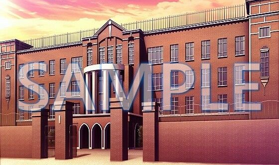 サンプル画像2:【背景素材】学園 外観（開門）（6175_bg03b）【時間差分あり】(XERO) [d_471265]