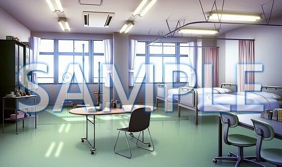 サンプル画像1:【背景素材】保健室（6175_bg05）【時間差分あり】(XERO) [d_471272]