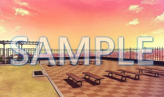 サンプル画像2:【背景素材】屋上（6175_bg06）【時間差分あり】(XERO) [d_471274]