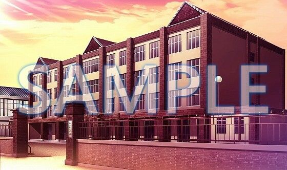 サンプル画像2:【背景素材】学園 外観（開門）（6199_bg04b）【時間差分あり】(XERO) [d_471298]