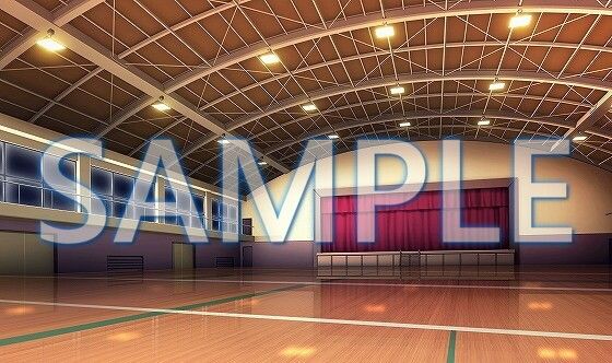 サンプル画像3:【背景素材】体育館（6199_bg07）【時間差分あり】(XERO) [d_471355]