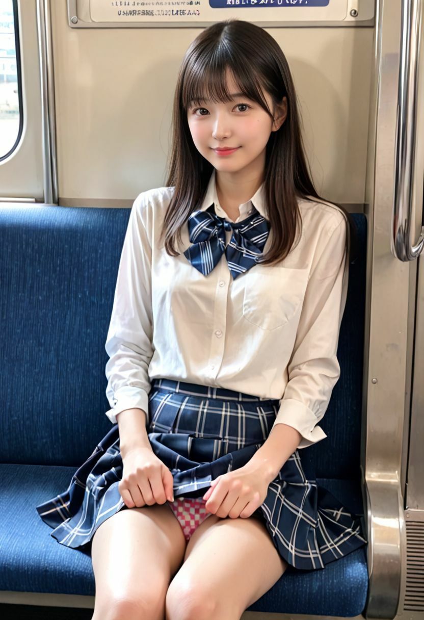 サンプル画像1:電車通学の女子校生の見せつけに我慢できず(ジブン) [d_471359]