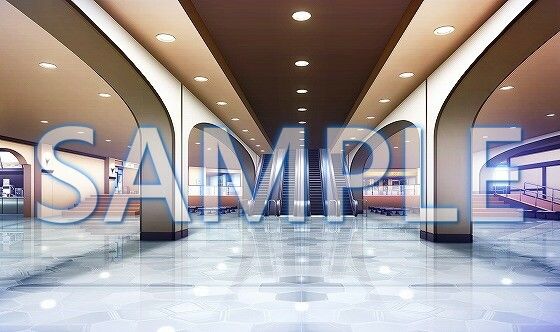 サンプル画像1:【背景素材】ショッピングモール（6199_bg09）【時間差分あり】(XERO) [d_471360]