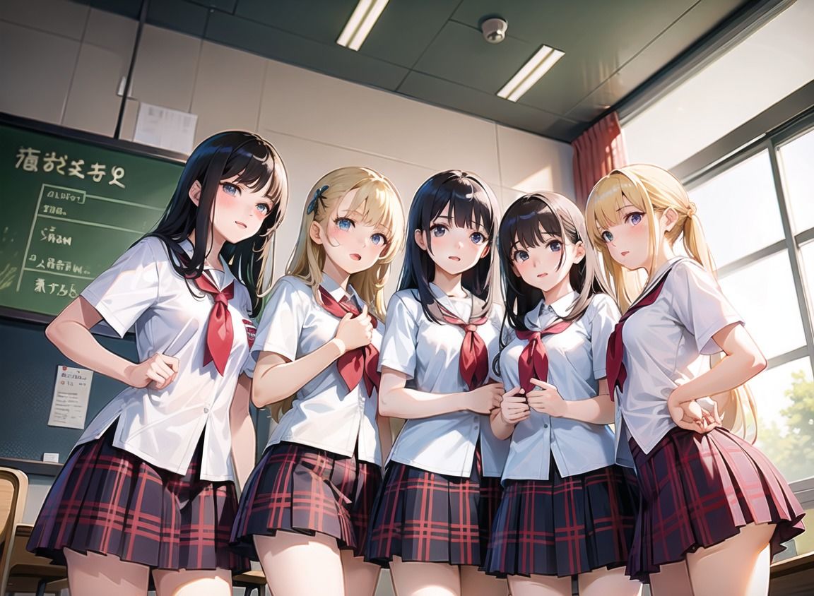 サンプル画像3:AIイラストCG集10 クラスメイト(ドンガラ) [d_471434]