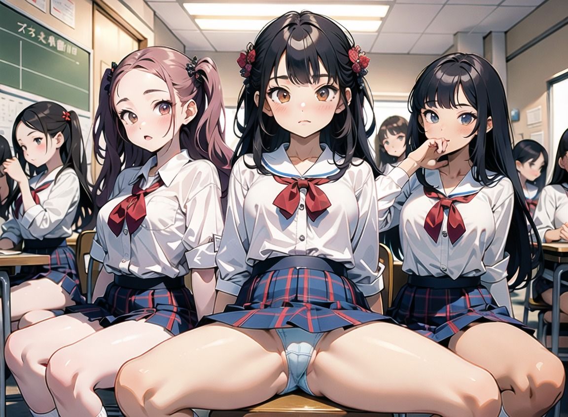 サンプル画像4:AIイラストCG集10 クラスメイト(ドンガラ) [d_471434]