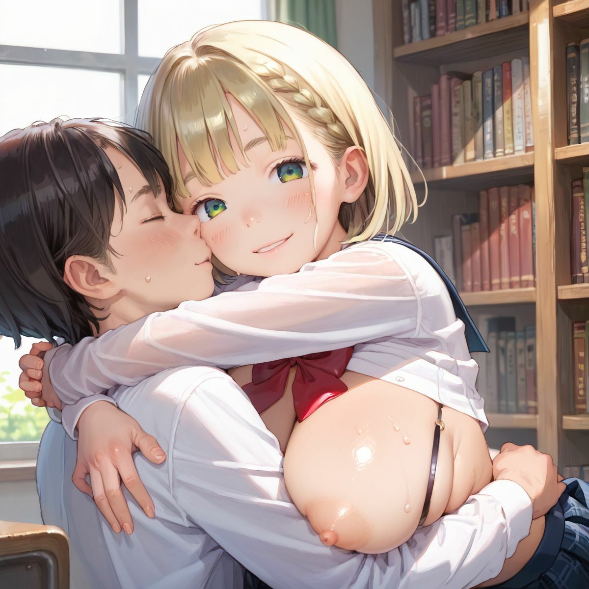 サンプル画像3:童顔巨乳女子校生と図書館で中出しHする02(みかさ屋) [d_471526]