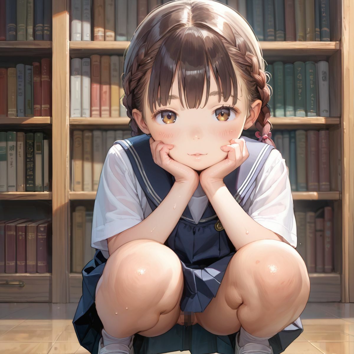 サンプル画像1:童顔巨乳女子校生と図書館で中出しHする05(みかさ屋) [d_471531]