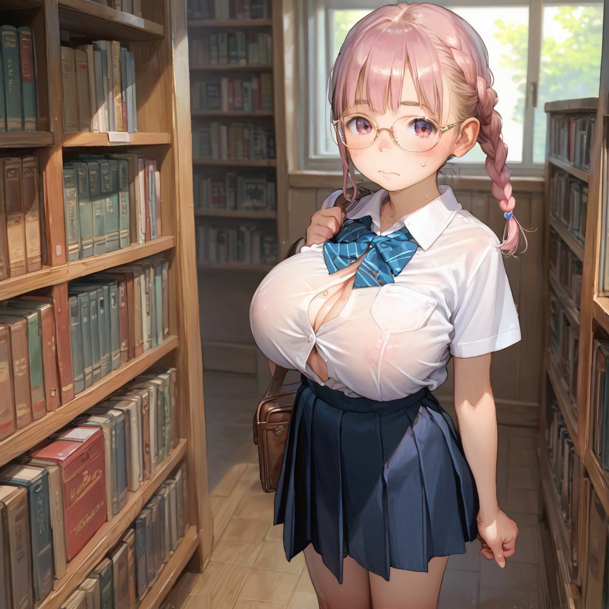 サンプル画像4:童顔巨乳女子校生と図書館で中出しHする05(みかさ屋) [d_471531]