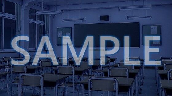 サンプル画像4:【背景素材】教室（1385_bg03）【時間差分あり】(XERO) [d_471649]