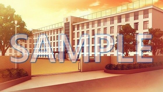 サンプル画像2:【背景素材】学園 外観（1385_bg04）【時間差分あり】(XERO) [d_471651]