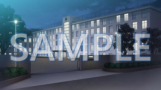 サンプル画像3:【背景素材】学園 外観（1385_bg04）【時間差分あり】(XERO) [d_471651]