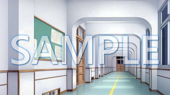 サンプル画像3:【背景素材】廊下（1385_bg05）【時間差分あり】(XERO) [d_471656]